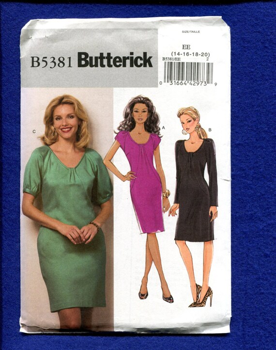 Butterick 5381 Slimming Cocktail Dresses With Scoop Neckline Size 14..16..18..20 UNCUT - Etsy Norway Butterick 5381 Slimming Cocktail Dresses With Scoop Neckline Size 14..16..18..20 UNCUT - Etsy Norway