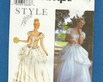 Simplicity 9031 Fair Maiden Wedding Gown Right from the Pages of a Fairy Tale  Sizes 8-18 UNCUT