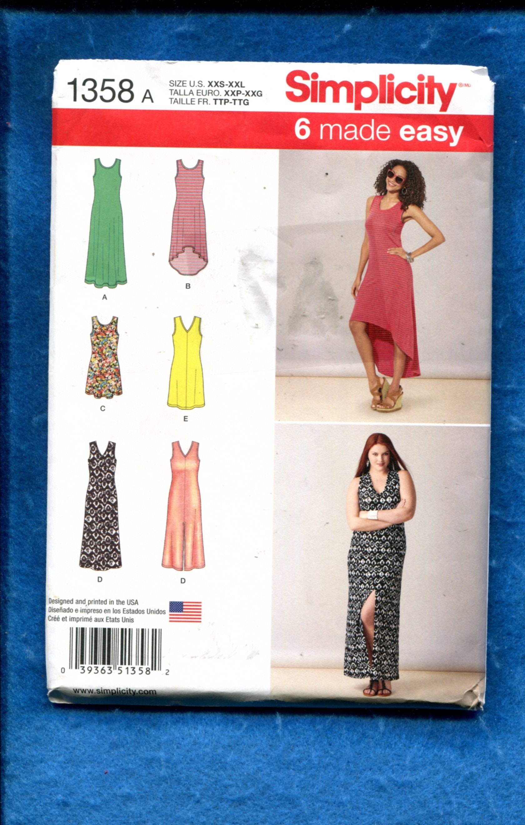 Simplicity Ladies Easy Sewing Pattern 1358 Summer Beach Dresses