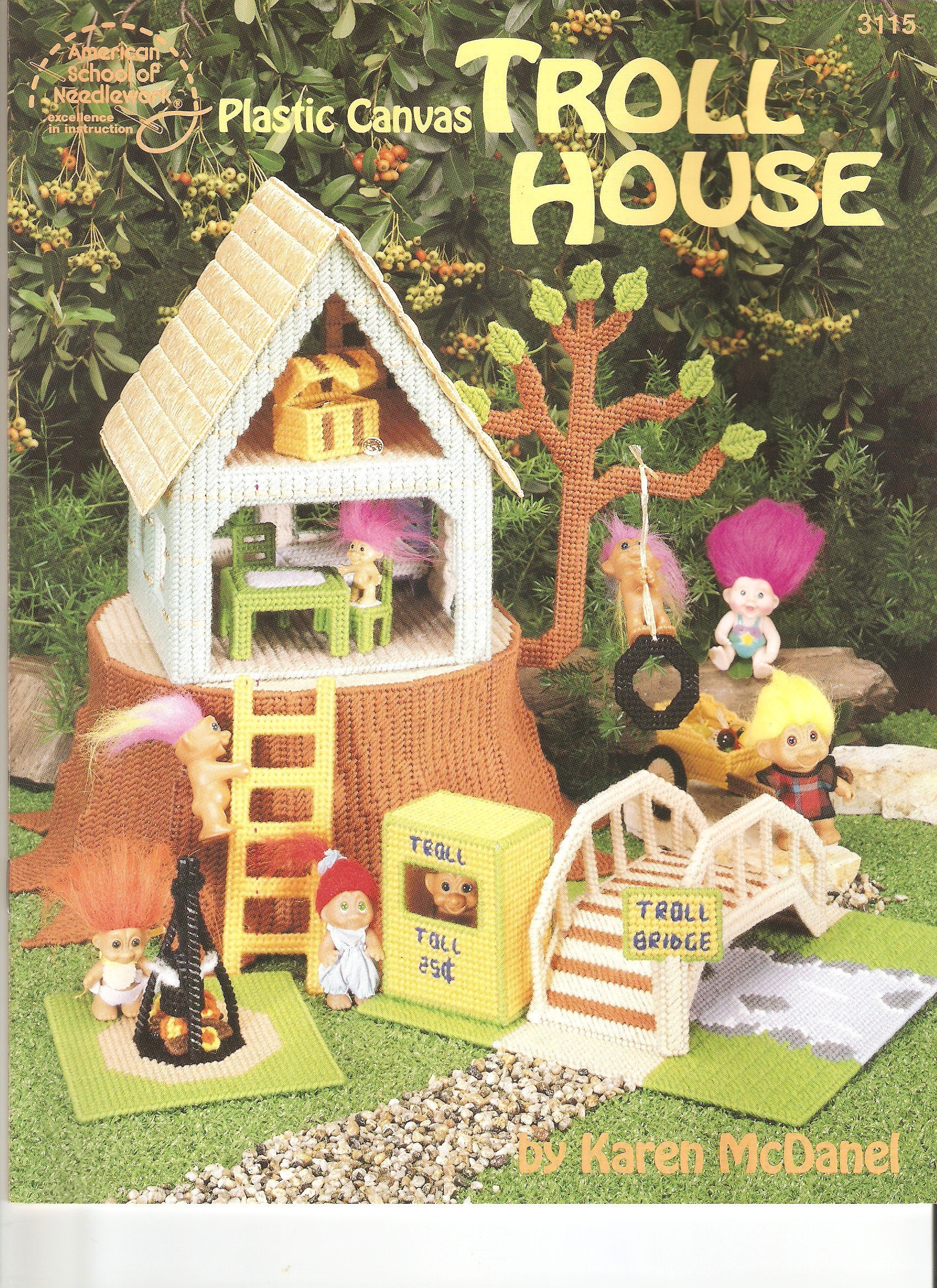 The Troll Family House, Toy Street 1992, Vintage Troll Playset, Storage &  Carry