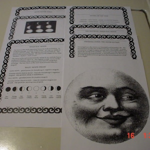 Beautifully Illustrated Large Moon Book of Shadows Pages (Read Description