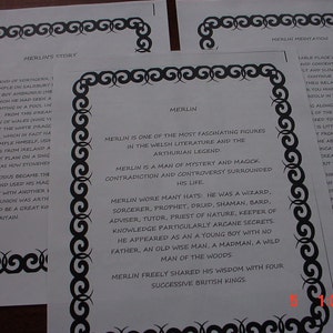 Beautifully Illustrated Merlin Book of Shadows (Over 40 PAges) (Read Description)