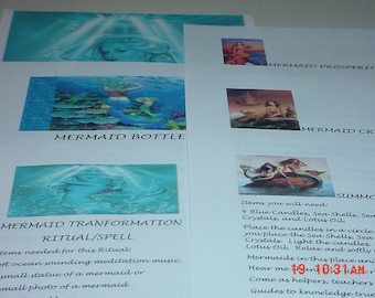 Hermoso libro ilustrado de sombras de sirenas (más de 20 páginas) ¡Más de 30 páginas nuevas agregadas! Descarga instantánea