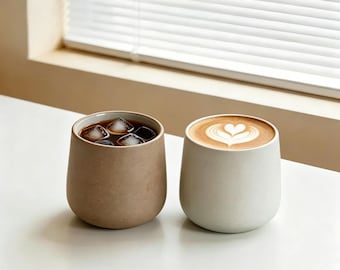 Japanse minimalistische keramische koffiekop, moderne handgemaakte mok, uniek servies, cadeau voor moeder, aanwezige collega, thuiskantoor
