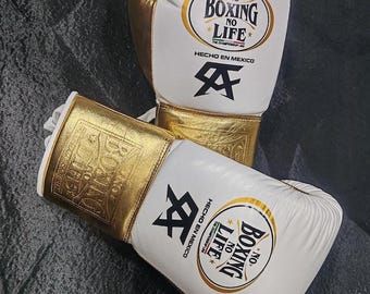 No Boxing No Life Boxing Gloves, Training Gloves, Top Grain Leather, All Sizes Available, Gift