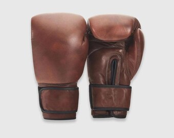 Luxury Retro Boxing Gloves,Training Gloves, Top Grain Leather, All Sizes Available, Gift