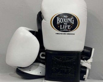 No Boxing No Life Boxing Gloves, Training Gloves, Top Grain Leather, All Sizes Available, Gift