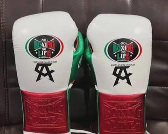 No Boxing No Life Boxing Gloves, Training Gloves, Top Grain Leather, All Sizes Available, Gift