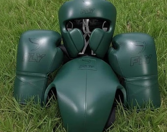 Custom Made Fly Boxing Sparring Set, Gloves, Head & Groin Guard, Training Gear, Fighting Gear, Worldwide Shipping
