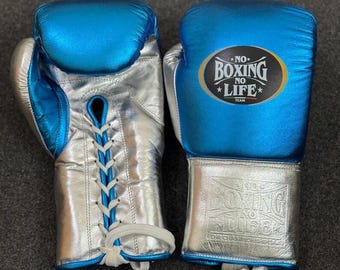 No Boxing No Life Boxing Gloves, Training Gloves, Top Grain Leather, All Sizes Available, Gift