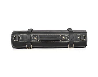 Professional Knife Carrier Full Grain Leather Roll Kitchen Tool Holder | Gift