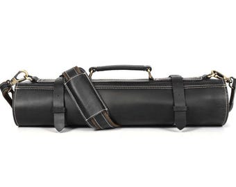 Handcrafted Chef Knife Organizer Genuine Leather Tool Wrap Culinary Storage Case