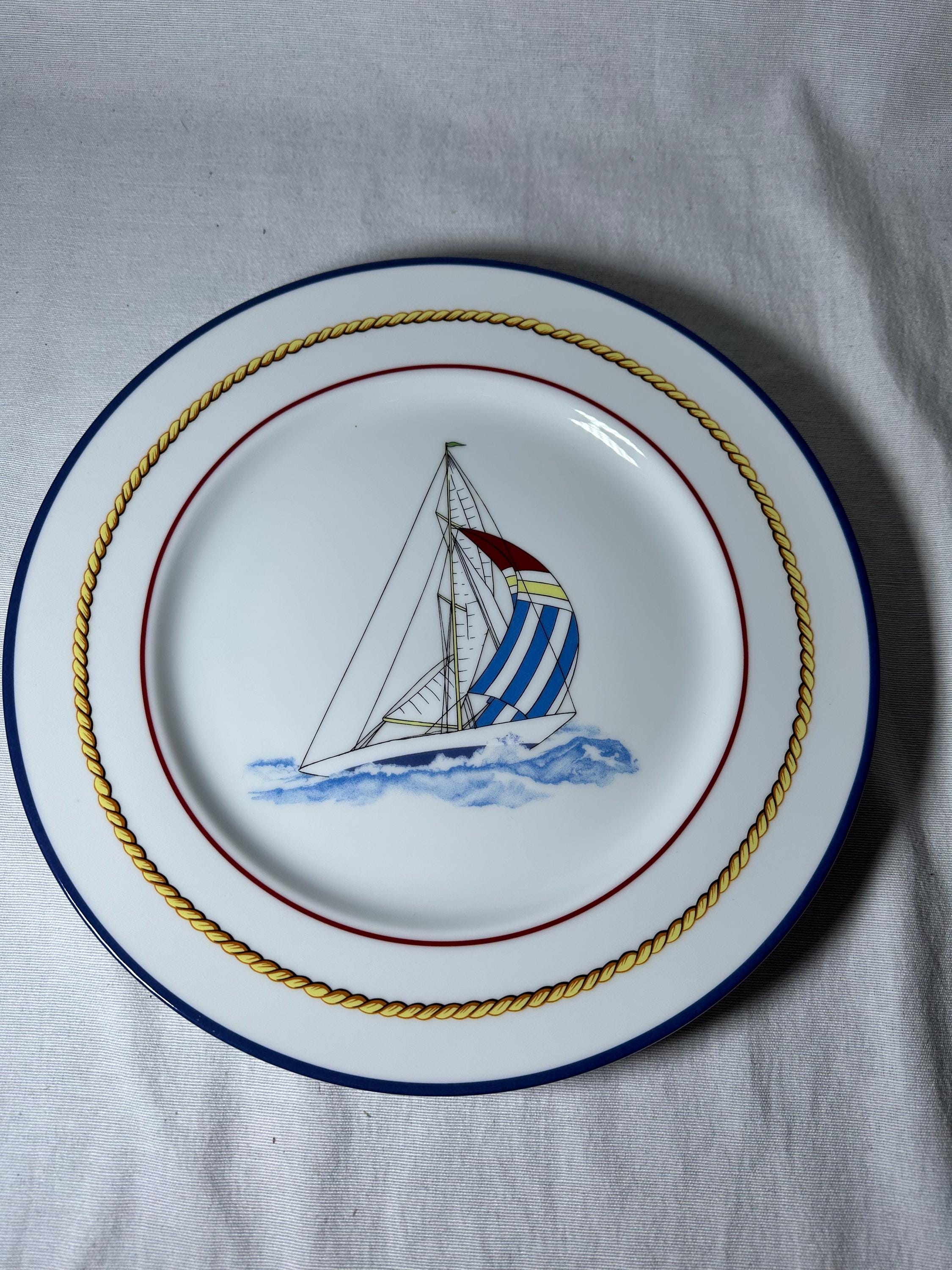 Tiffany & Co. Sailboats Dinner Plates Set of 4 - Different Motifs