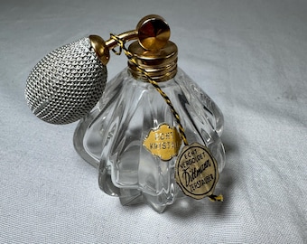 Vintage Dittmann Echt Kristall atomizer do perfum - pozłacany - W. Germany - NWT