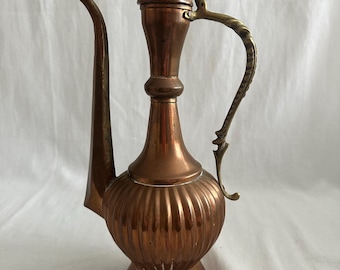 Vintage Middle Eastern Copper & Brass Dallah Coffee Pot