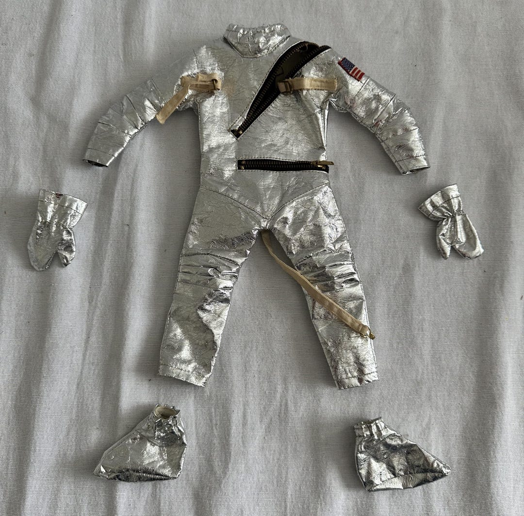 Vintage 1966 GI Joe Official Space Suit Original Owner Silver vintage-1966-gi-joe-official-space-suit-original-owner-silver