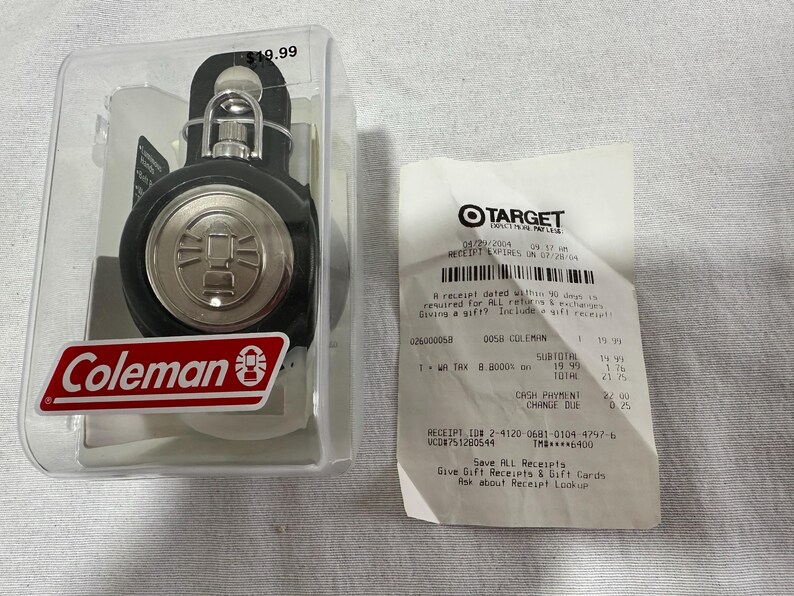VINTAGE Coleman Retractable Gear Clip Heavy Duty Keychain - NOS With ...