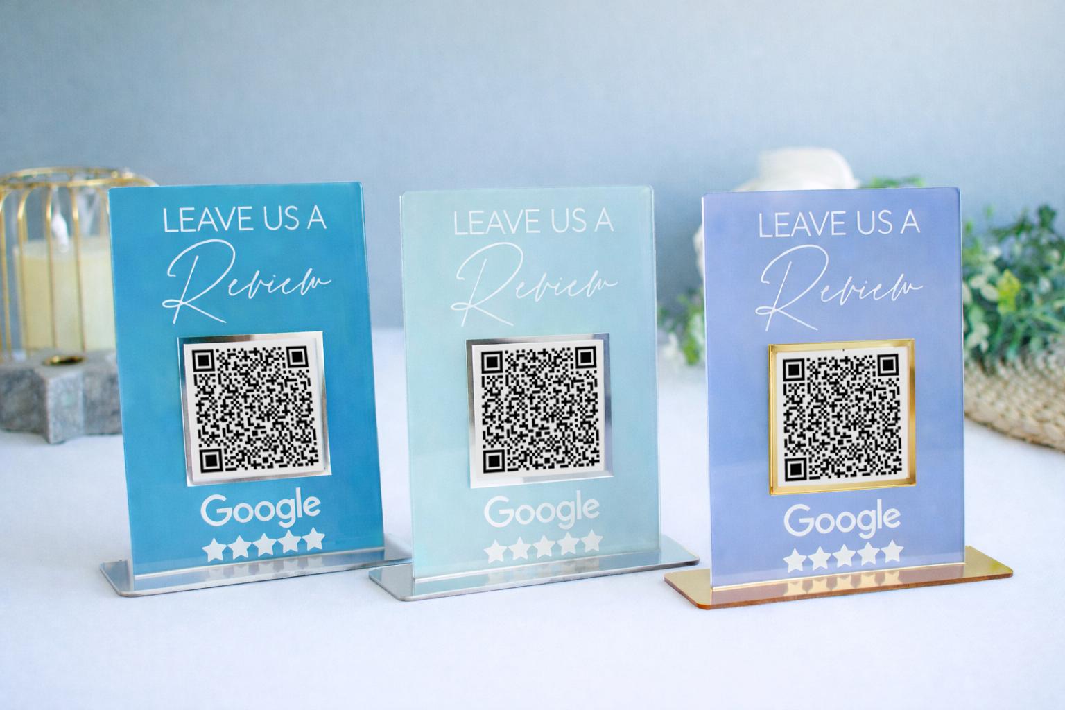 Business Review Sign With QR Code, Personalized Leave a Review Sign ...
