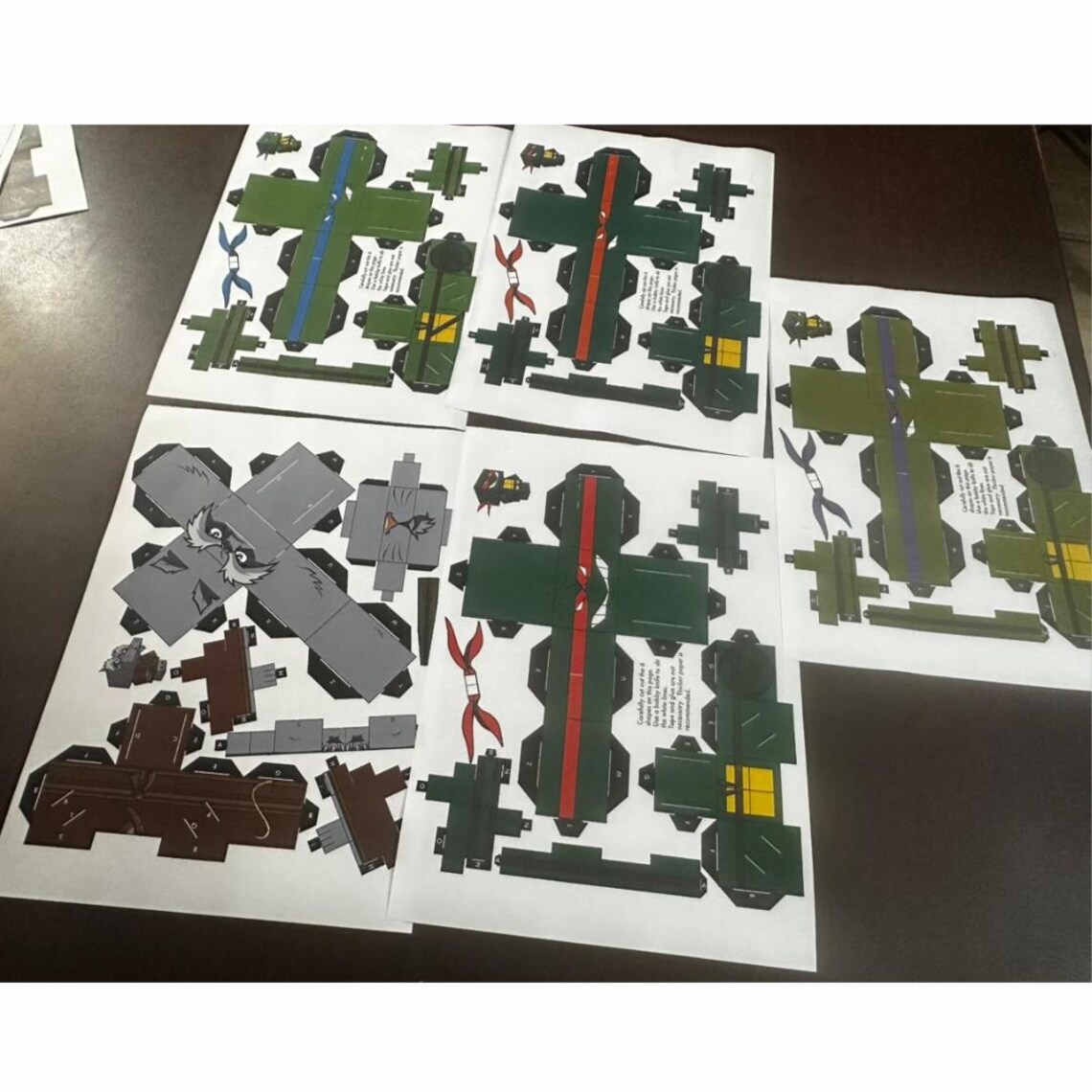 Splinter Papercraft TMNT Papercraft Bundle, 3D Ninja Turtle & Master Splinter Toy Templates ...