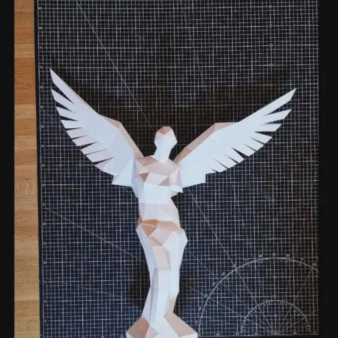 Angel Papercraft Sculpture, 3D Papercraft Wall Art, Layered Cutting ...
