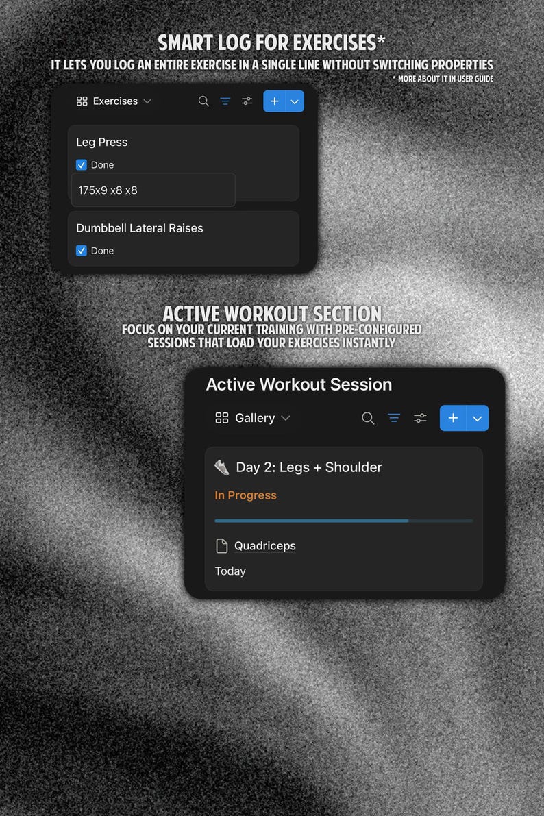 Notion Template Workout Center Sport Calendar Timer Workout Management ...