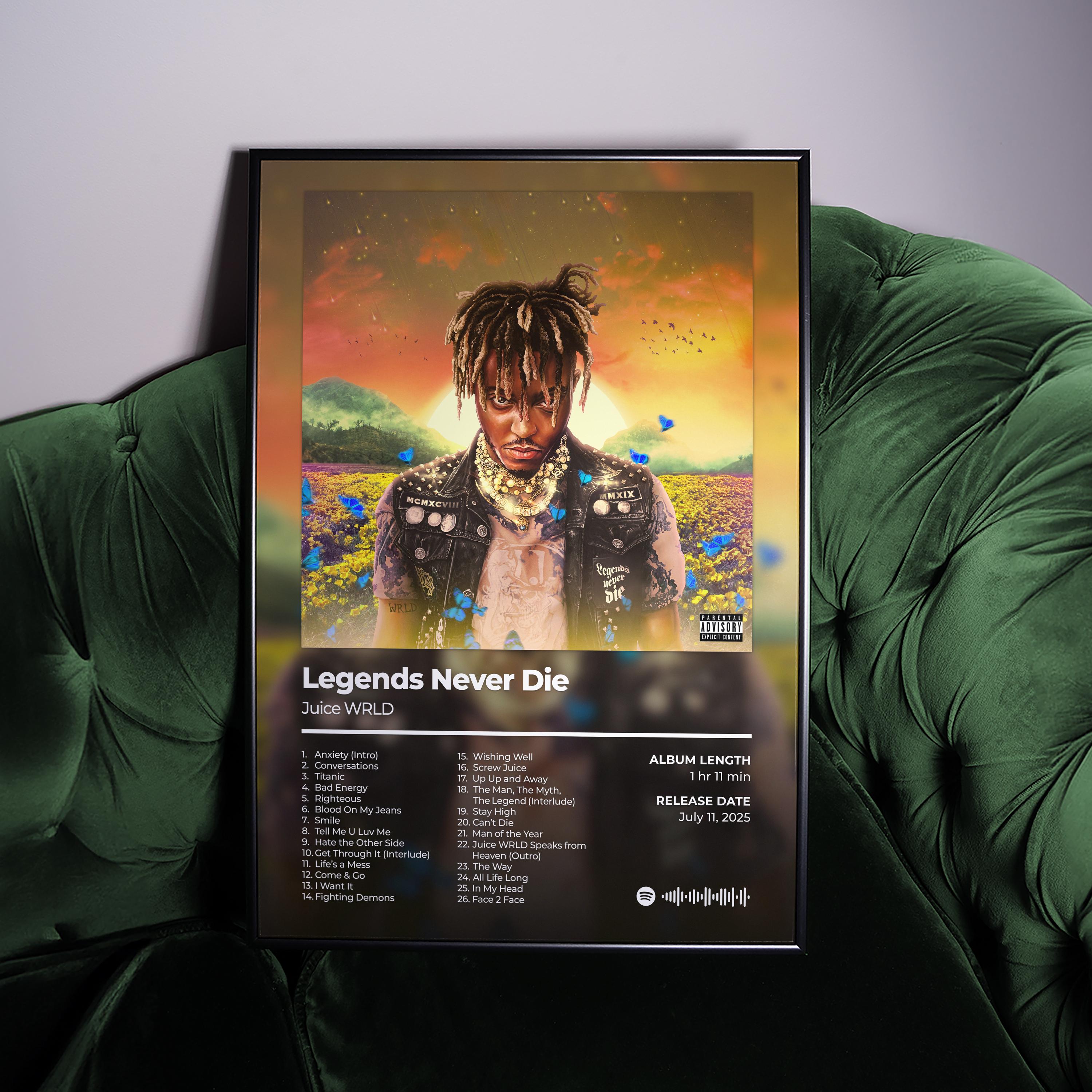 Juice wrld poster legends never die - Etsy 日本