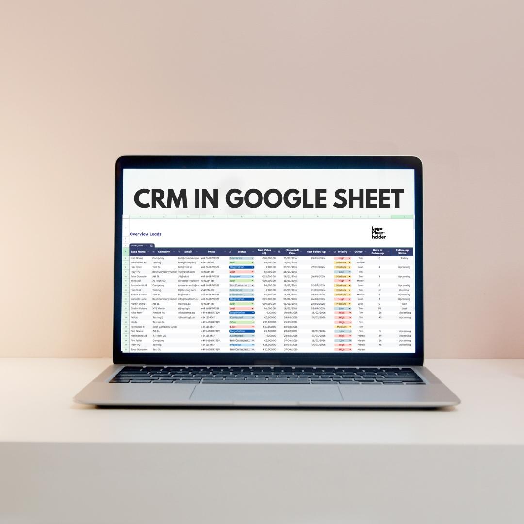 Client Tracker Google Sheets CRM | Lead Management, Revenue Overview - Etsy