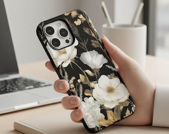 MagSafe iPhone Case Floral Matte Silicone Soft Compatible with iPhone 11–16 Pro Max
