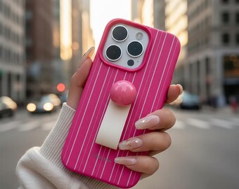 Silicone Phone Case with 3D Ring Buckle | Shockproof Protective Cover for iPhone