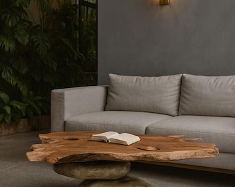 Hand-Crafted Live Edge Coffee Table