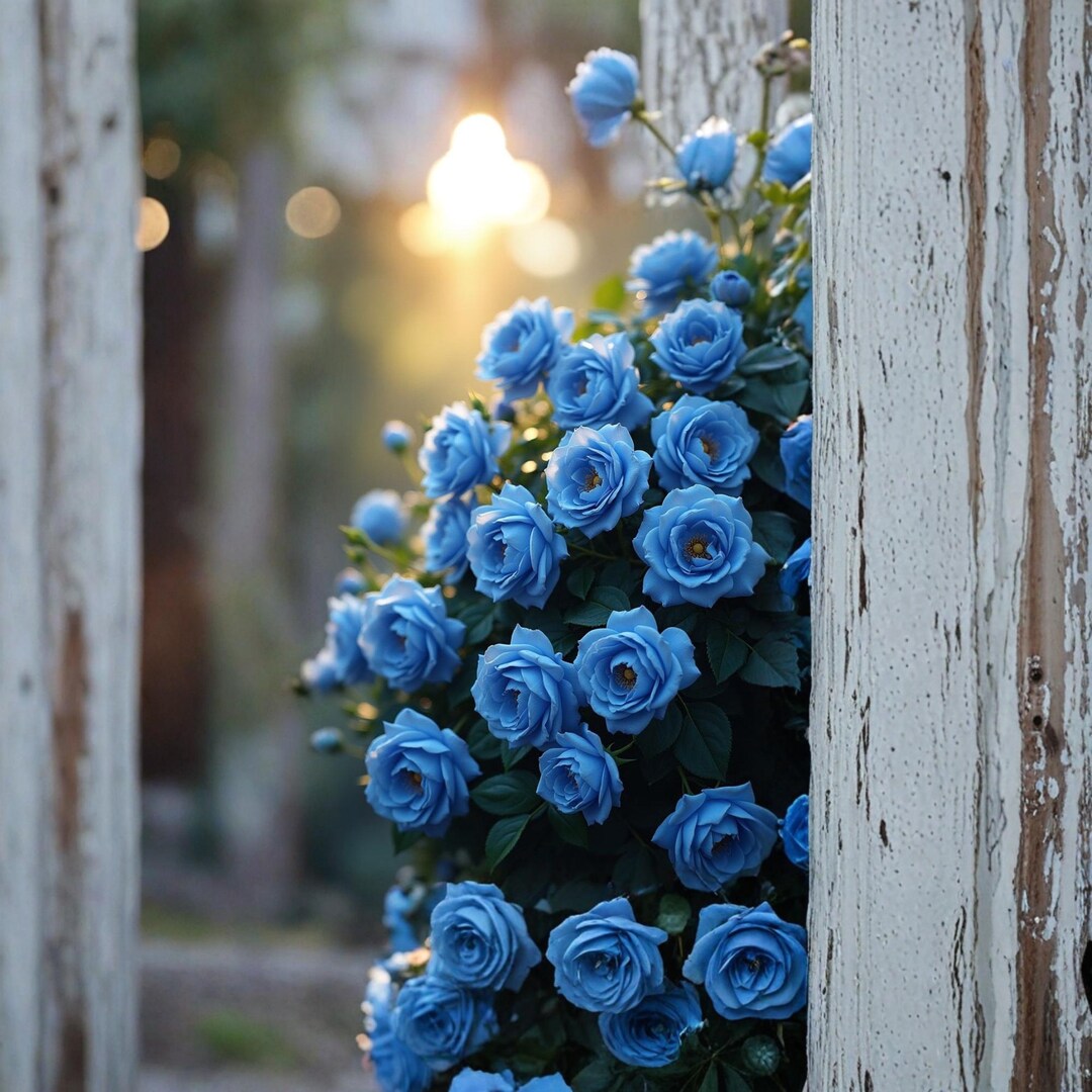 20 Light Blue Rose Seeds for Planting: Perennial Outdoor Garden Flowers ...