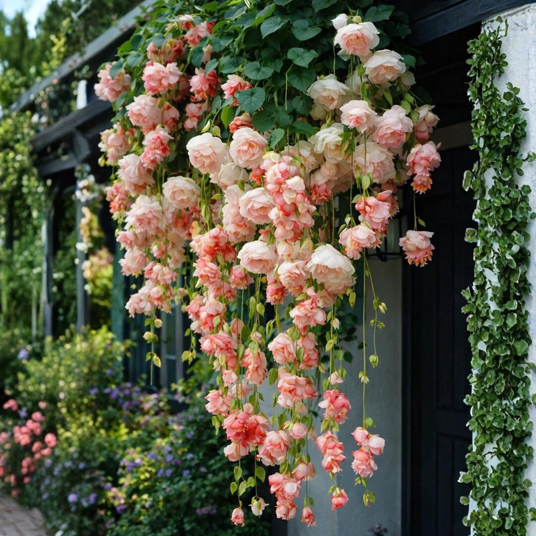 25 Peach Weeping Begonia Seeds for Planting Rare Cascading Flower Non ...