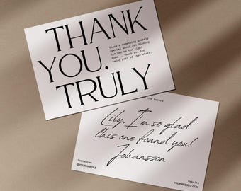 Thank You Card Template | Editable Canva Small Business Insert | Printable A6 Appreciation Card