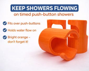Shower Button Lock – Hands-Free Clip for Public Showers, Campsites