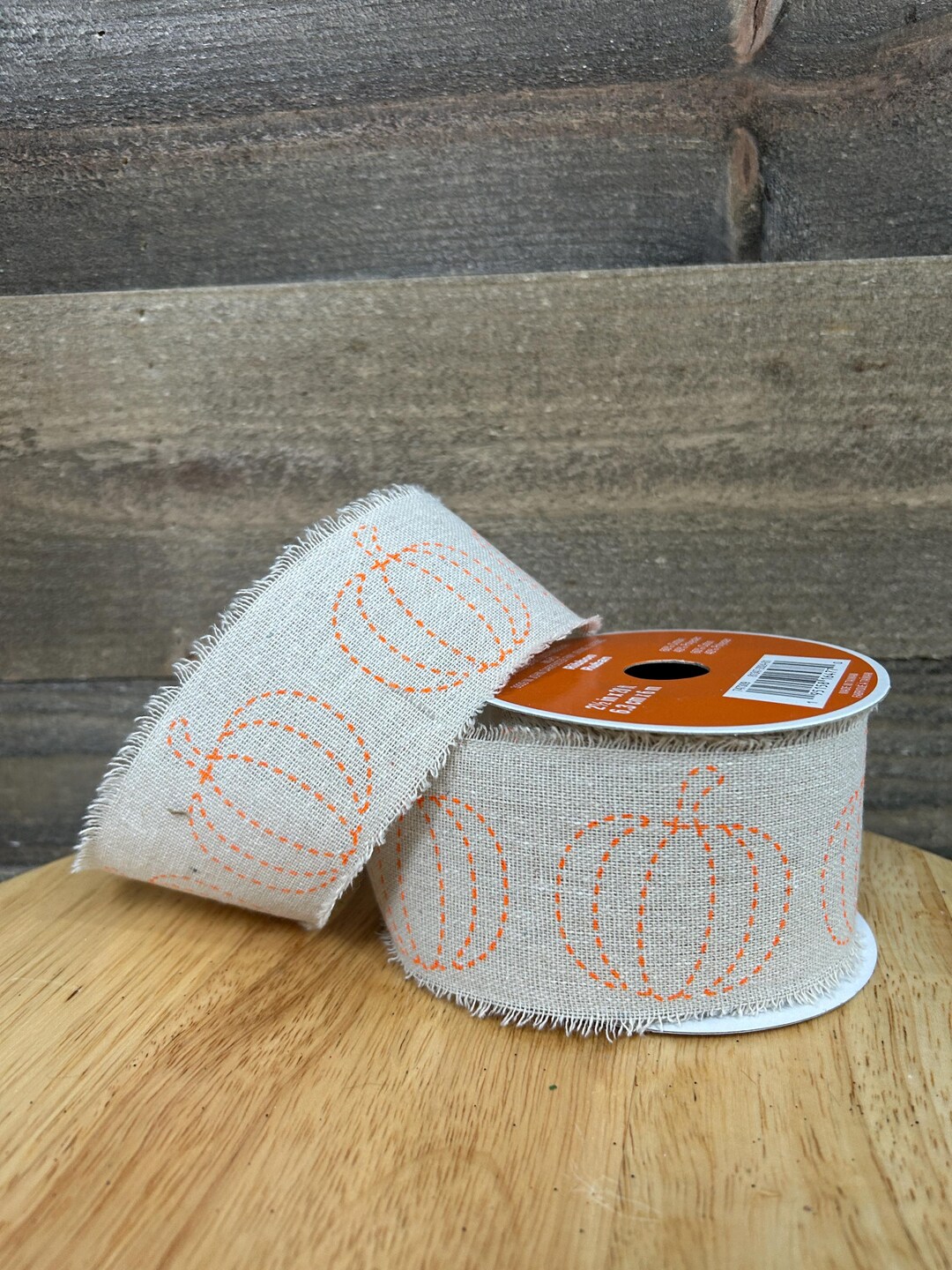 Pumpkin Ribbon Rhinestone Ribbon Wired 2.5inchx6yards Fall Pumpkin Stitched - Etsy