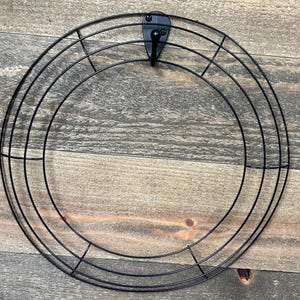 14 Inch Wire Wreath Frame Form: 14x14 inches round, 4 rings, Dark Green, Wreath Making Supplies, Floral Designs, DIY Craft Projects