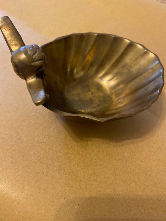 Solid brass cherub trinket dish - image 3