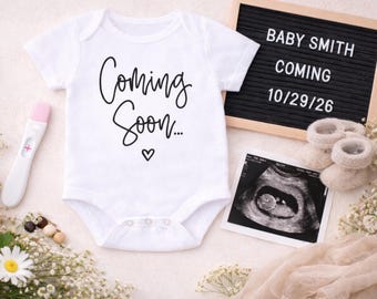 Coming Soon Baby Onesie | Pregnancy Announcement Outfit