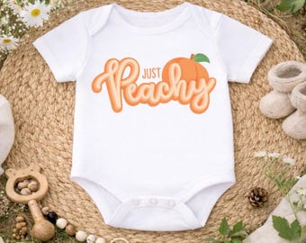 Just Peachy Baby Onesie | Summer Baby Outfit