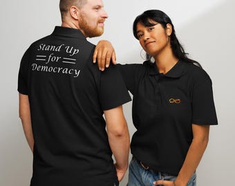 Stand Up for Democracy - Premium pique polo shirt
