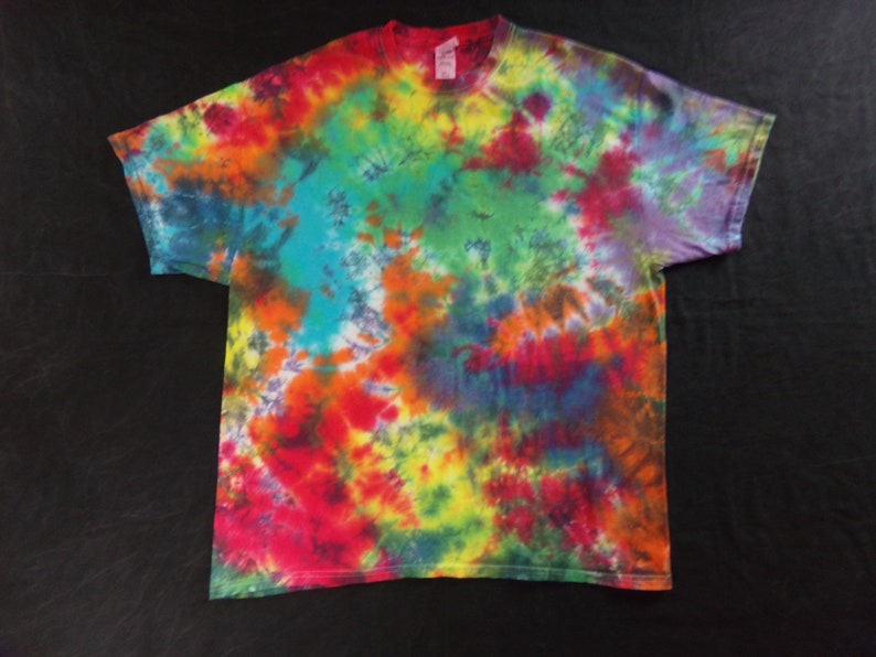 Funky Rainbow Scrunch Tie Dye X-Large Festival Shirt | Etsy