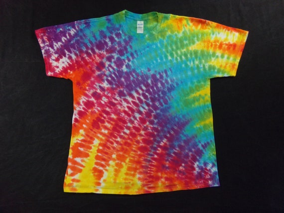 Rainbow Waves Zig Zag Ripples Tie Dye X-large Shirt | Etsy