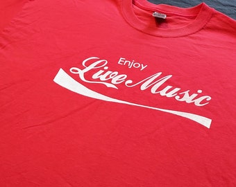 Enjoy Live Music Red X-Large Shirt