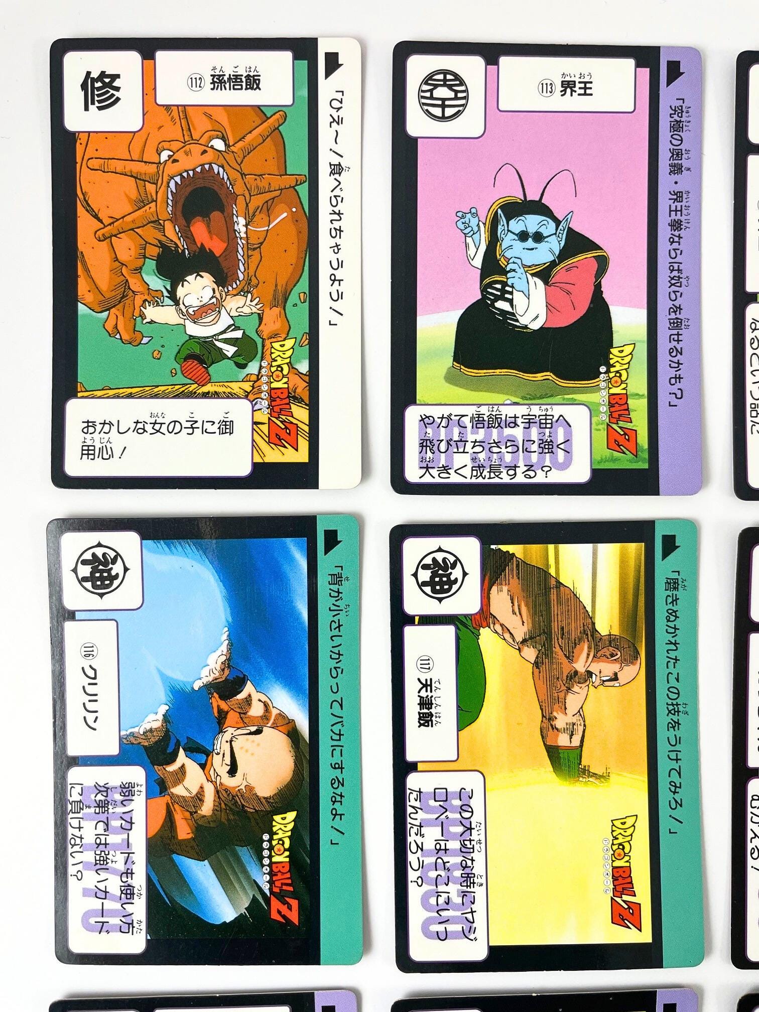 Vintage 1989 & 1990 Dragon Ball Z Cards Made in Japan – Authentic