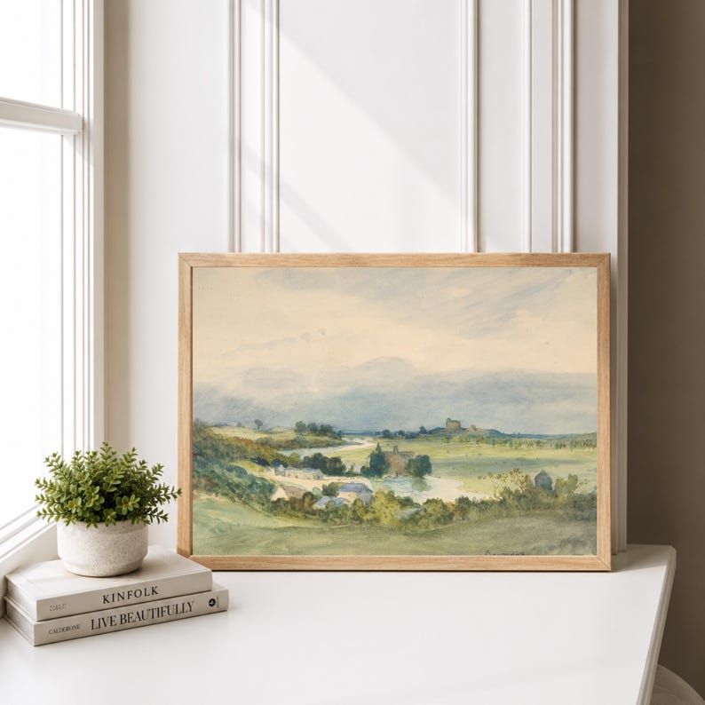 Vintage landscape printable wall art