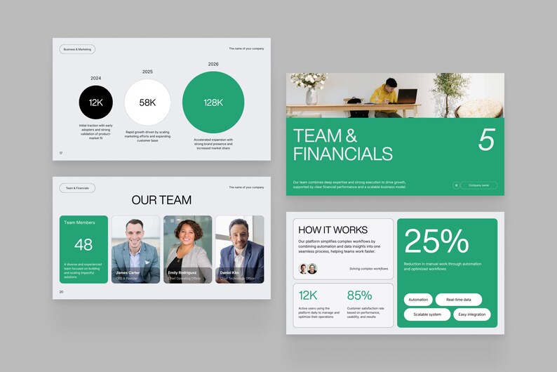 Modern Canva Pitch Deck Template, Business Presentation, Startup Slides ...