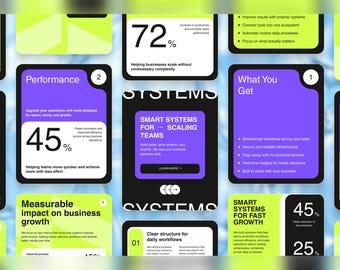 Plantillas de carrusel para Instagram de negocios, paquete de redes sociales para startups (40 publicaciones)