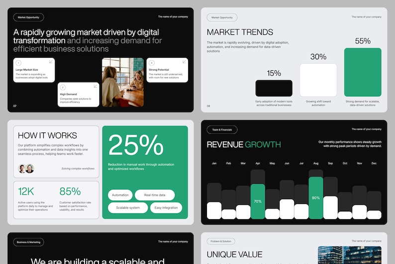 Modern Canva Pitch Deck Template, Business Presentation, Startup Slides ...