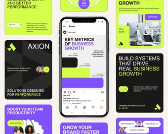 Plantillas de carrusel para Instagram en Canva, plantillas para publicaciones e historias de negocios, kit para redes sociales.