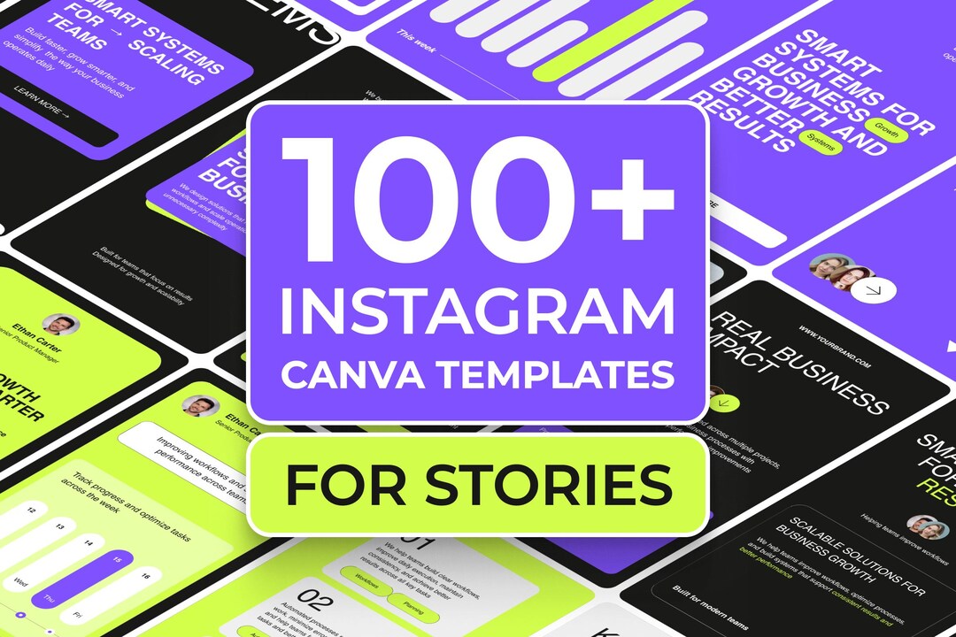 100+ Instagram Story Canva Templates (1080x1920) - Business Content Kit ...